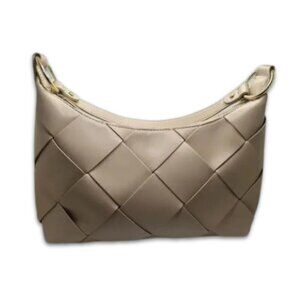 Bostanten Handbag Hobo Kweli Woven Bucket Vegan Leather Khaki Women's OS NWT